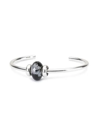 Trollbeads Limited Edition Ossidiana Fiocco di Neve Sfaccettata