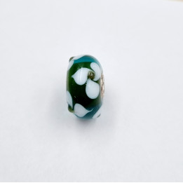 Trollbeads Unico Fiori Verde Turchese Bianco