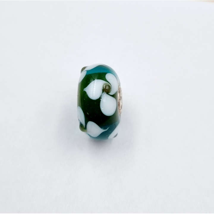 Trollbeads Unico Fiori Verde Turchese Bianco