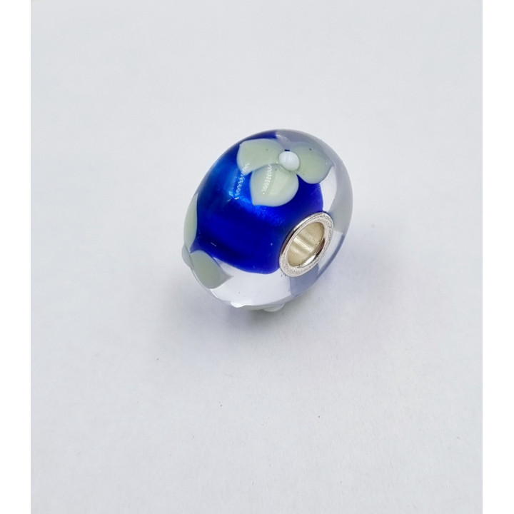 Trollbeads Unico Fiori Blu Bianco Verde Acqua