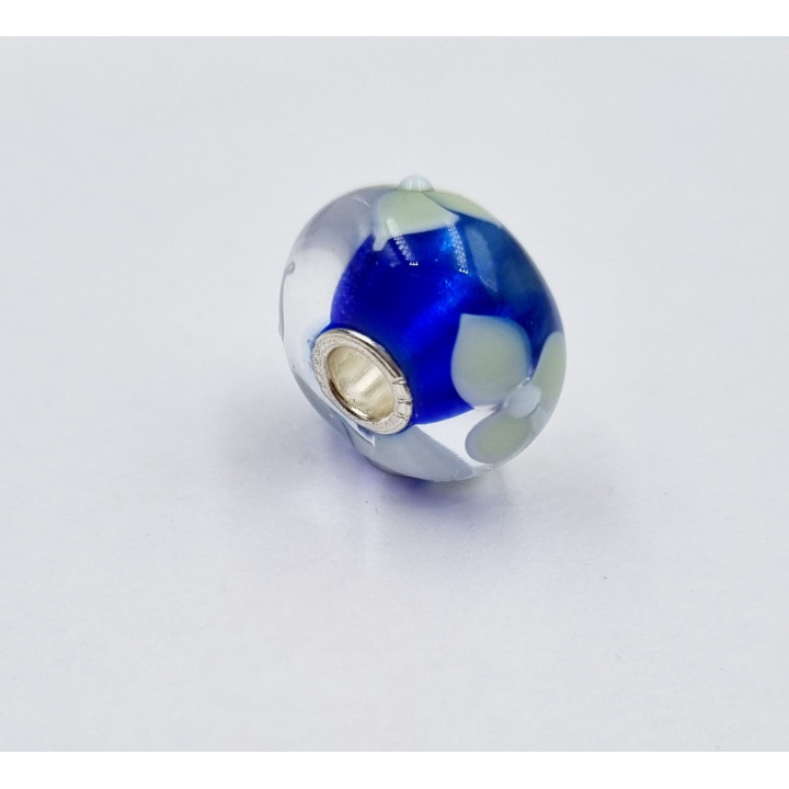 Trollbeads Unico Fiori Blu Bianco Verde Acqua
