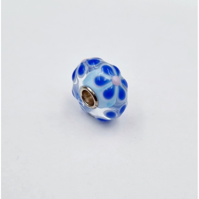 Trollbeads Unico Fiori Azzurro Blu Rosa | Agold