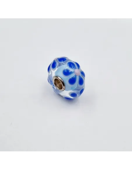 Trollbeads Unico Fiori Azzurro Blu Rosa | Agold