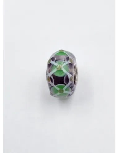 Trollbeads Unico Viola Bianco Verde Oro