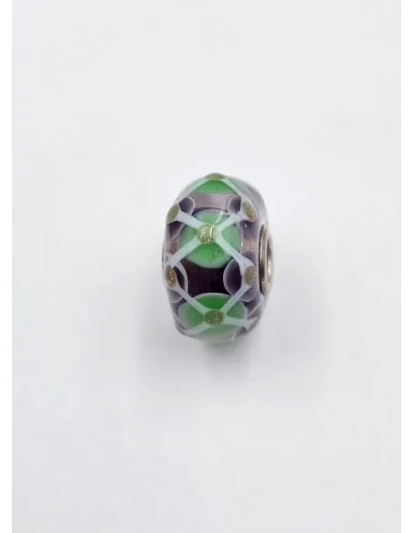 Trollbeads Unico Viola Bianco Verde Oro