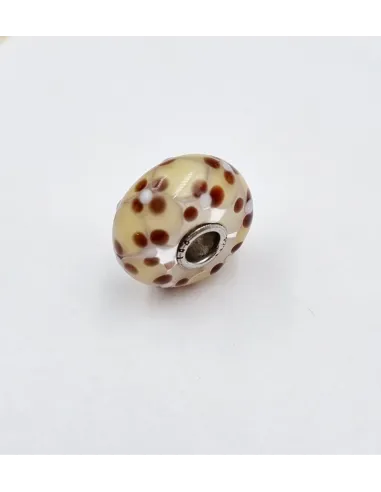 Trollbeads Unico Fiori Beige Marrone Bianco