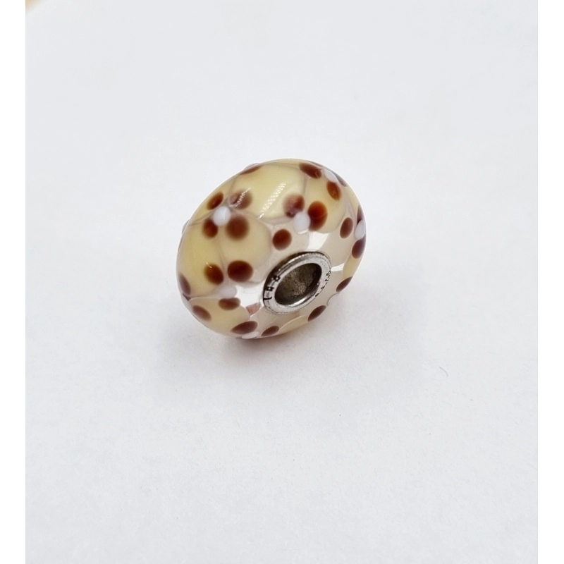 Trollbeads Unico Fiori Beige Marrone Bianco | Agold