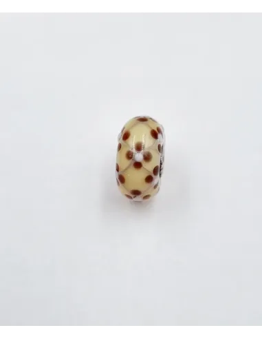 Trollbeads Unico Fiori Beige Marrone Bianco