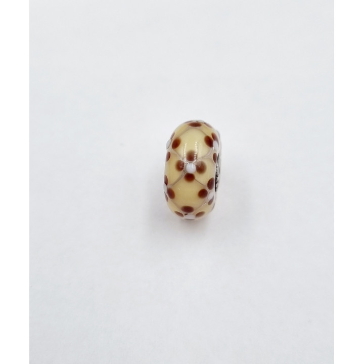 Trollbeads Unico Fiori Beige Marrone Bianco