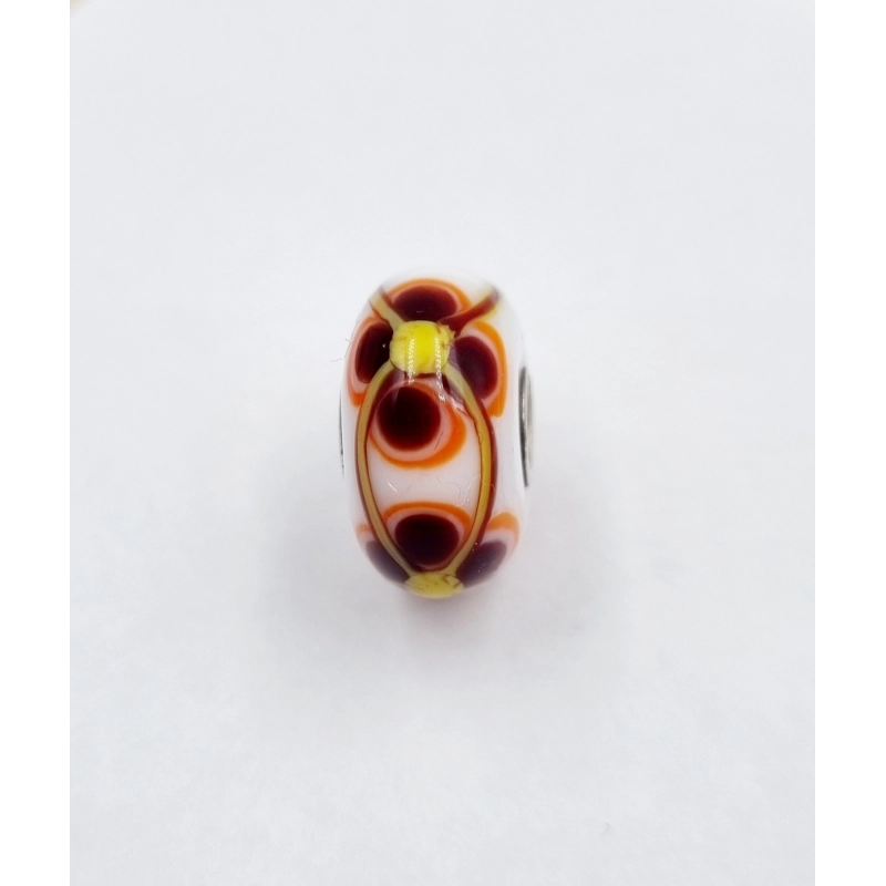 Trollbeads Unico Fiore Bianco Marrone Giallo Arancio | Agold