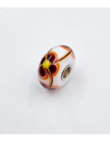 Trollbeads Unico Fiore Bianco Marrone Giallo Arancio | Agold