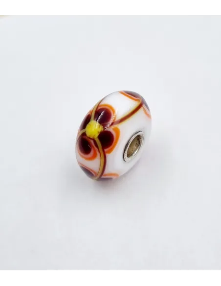 Trollbeads Unico Fiore Bianco Marrone Giallo Arancio | Agold