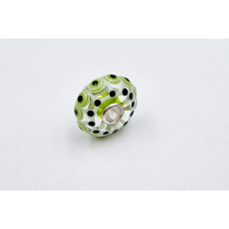 Trollbeads Unico Bruco Verde Bianco Nero | Agold