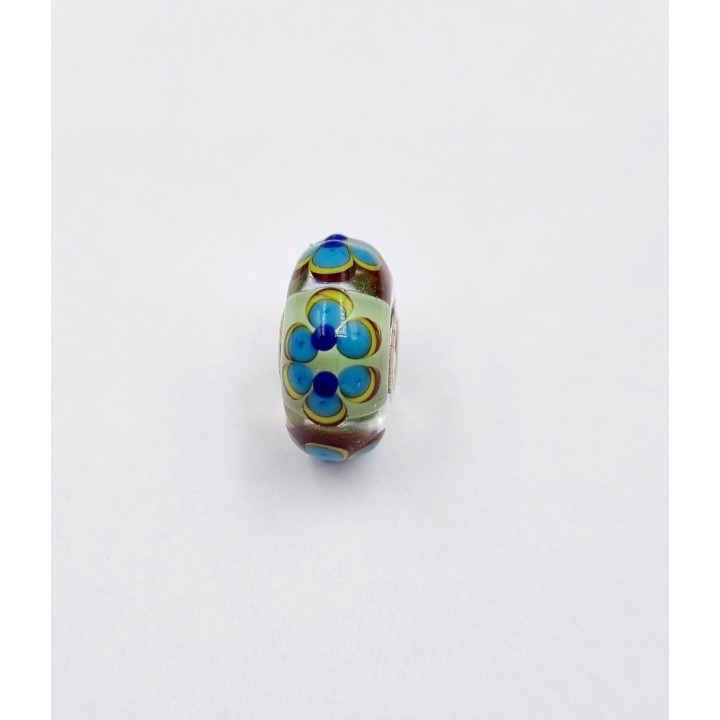 Trollbeads Unico Fiori Turchese Blu Giallo Marrone Verde