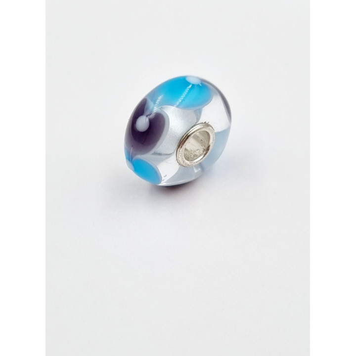 Trollbeads Unico Cuori Viola Azzurro Bianco