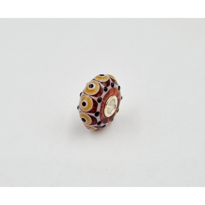Trollbeads Unico Bruco Ambra Bianco Giallo Nero