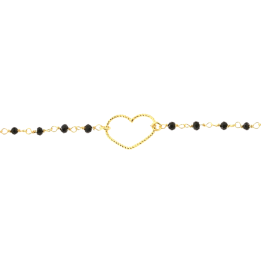 PITI MALÍ Bracciale Giallo Con Pietrine Nere