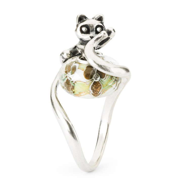 Trollbeads Anello Fantasia Gatto Innamorato