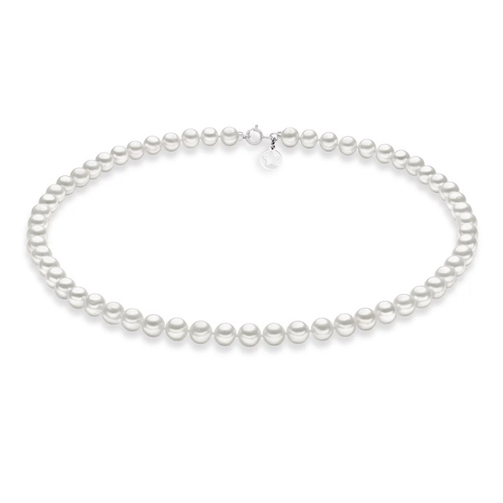Collana Comete Oro Bianco e Perle