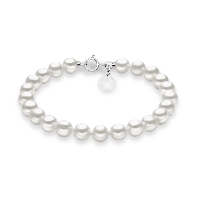 Bracciale Comete Oro Bianco e Perle | Agold