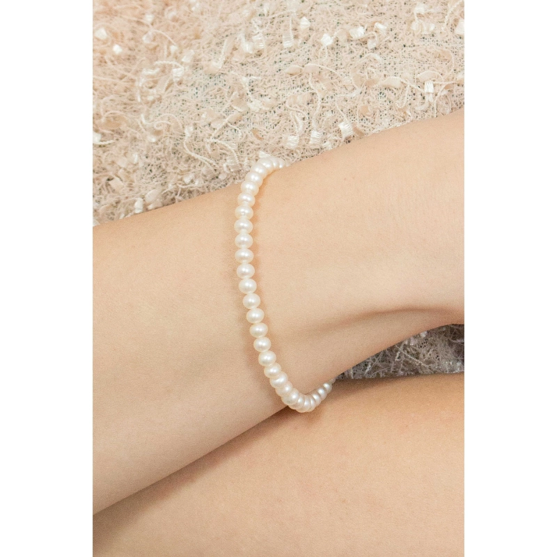 Bracciale Comete Oro Bianco e Perle | Agold