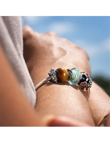 Trollbeads Occhio di Tigre Rotondo Grande
