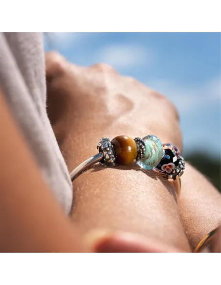 Trollbeads Occhio di Tigre Rotondo Grande