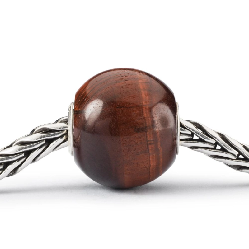 Trollbeads Occhio di Tigre Rosso Rotondo Grande | Agold