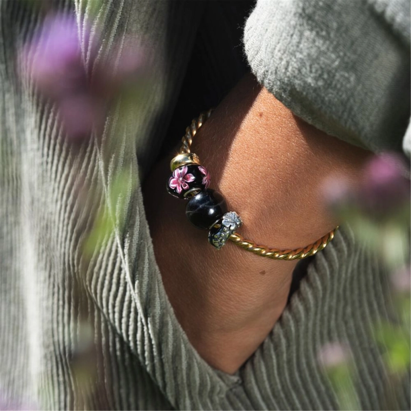 Trollbeads Occhio di Gatto Nero Rotondo Grande | Agold