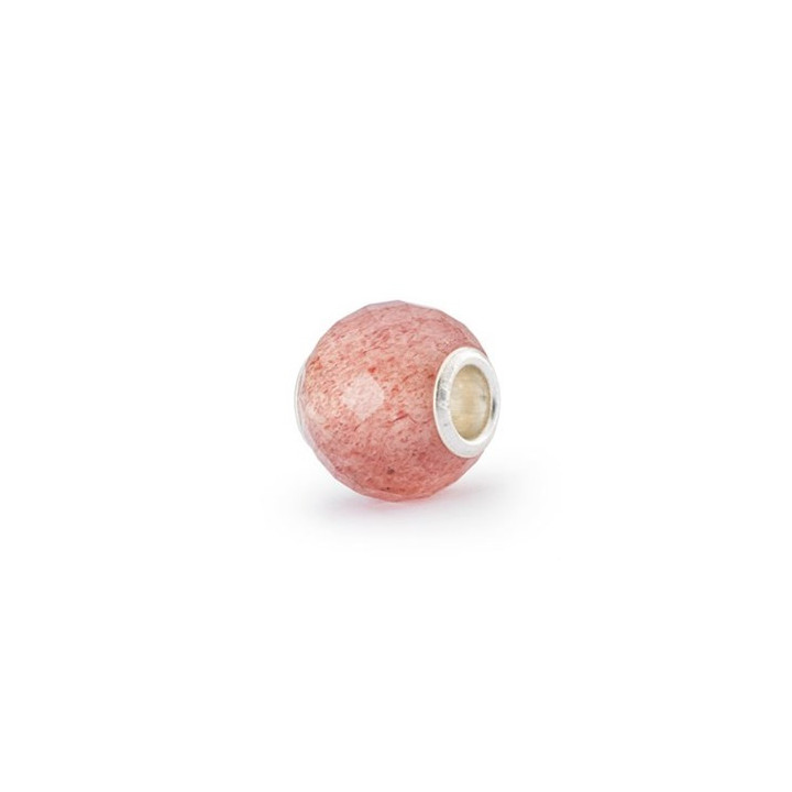 Trollbeads Quarzo Fragola Rotondo Sfaccettato