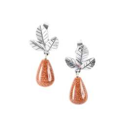 Trollbeads Orecchini Foglie della Positività