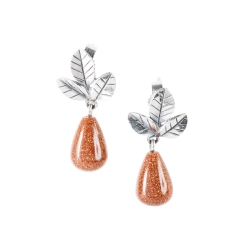 Trollbeads Orecchini Foglie della Positività