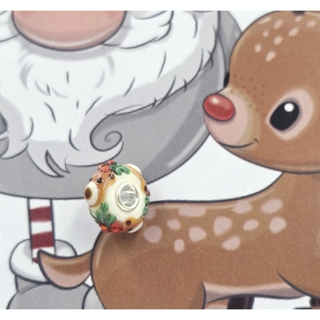 Trollbeads Unique Christmas Orso Agrifoglio | Agold