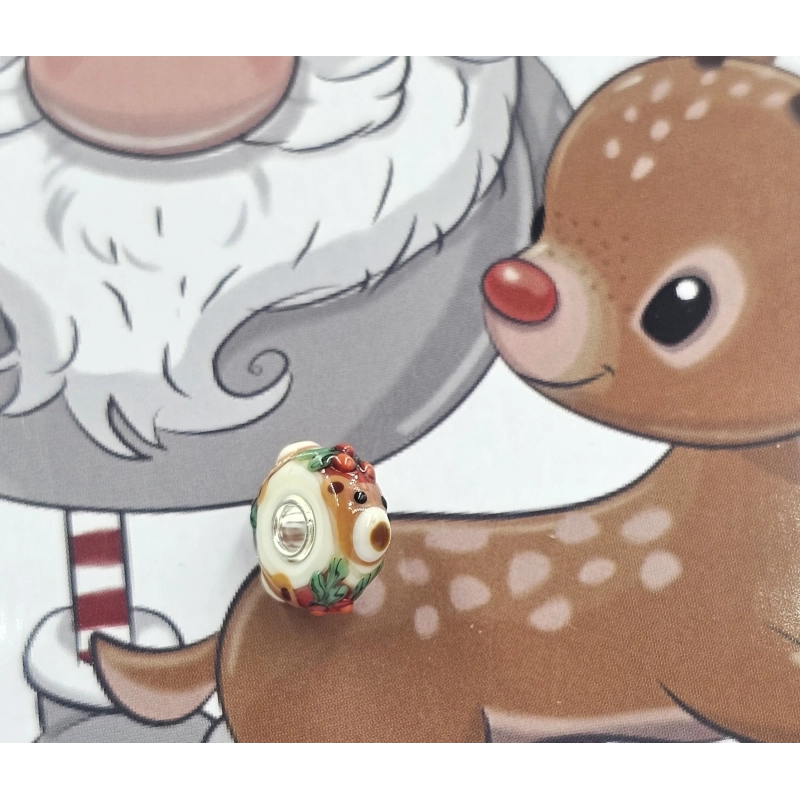 Trollbeads Unique Christmas Orso Agrifoglio | Agold