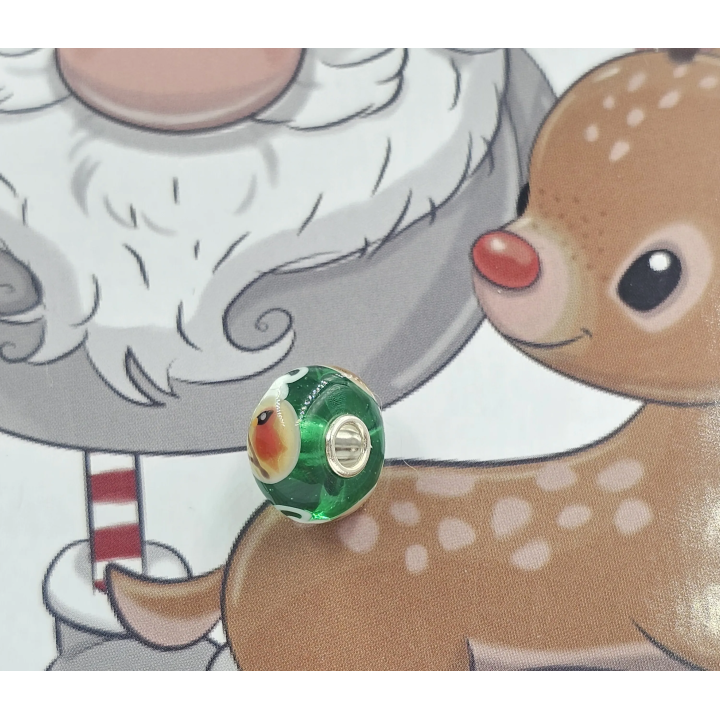 Trollbeads Unique Christmas Uccellino Cardinale