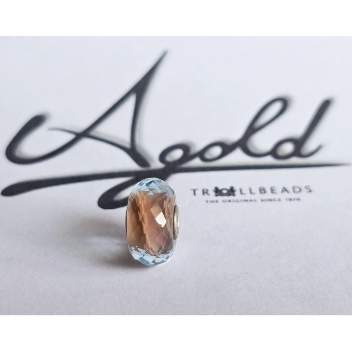 Trollbeads Unico Sfaccettato Rigato Rosa