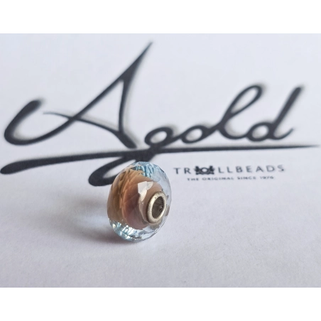 Trollbeads Unico Sfaccettato Rigato Rosa | Agold