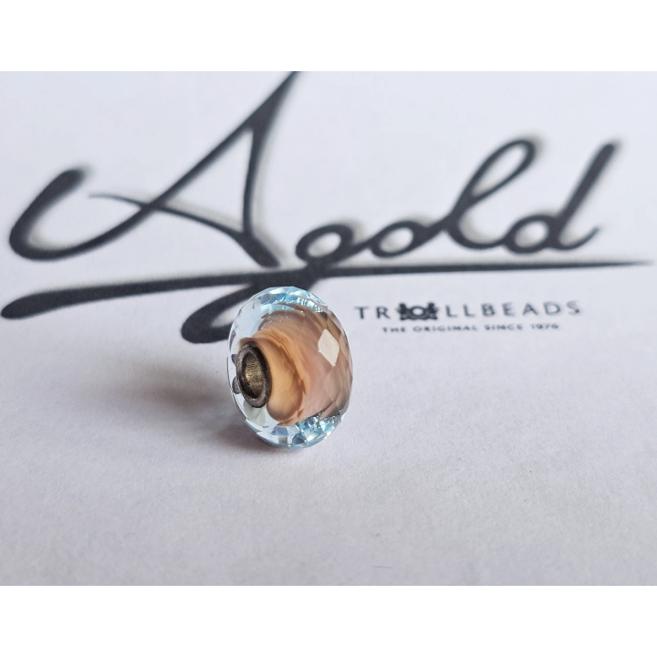 Trollbeads Unico Sfaccettato Rigato Rosa