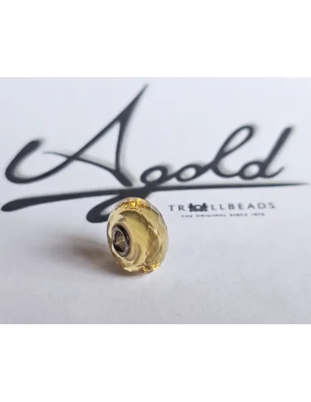 Trollbeads Unico Sfaccettato Rigato Giallo | Agold