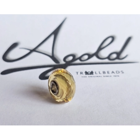Trollbeads Unico Sfaccettato Rigato Giallo | Agold