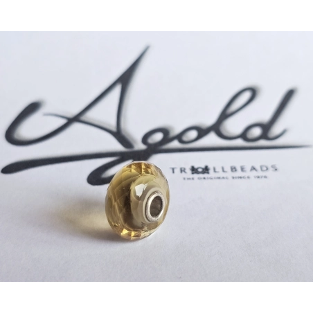 Trollbeads Unico Sfaccettato Rigato Giallo | Agold