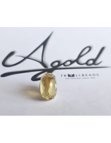 Trollbeads Unico Sfaccettato Rigato Crema | Agold