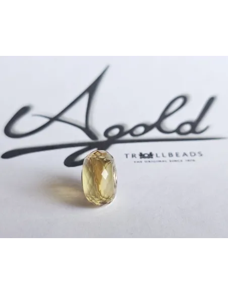 Trollbeads Unico Sfaccettato Rigato Crema | Agold