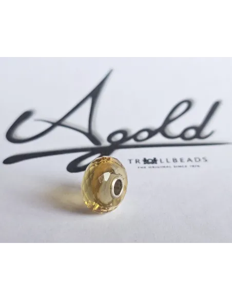 Trollbeads Unico Sfaccettato Rigato Crema | Agold