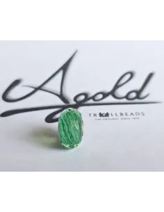 Trollbeads Unico Sfaccettato Rigato Verde
