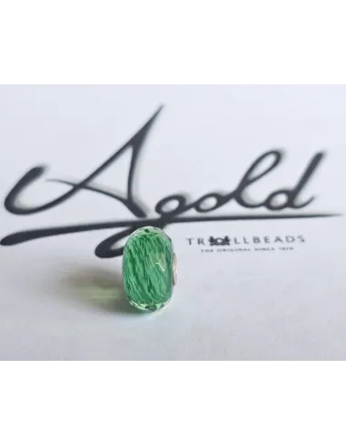 Trollbeads Unico Sfaccettato Rigato Verde | Agold