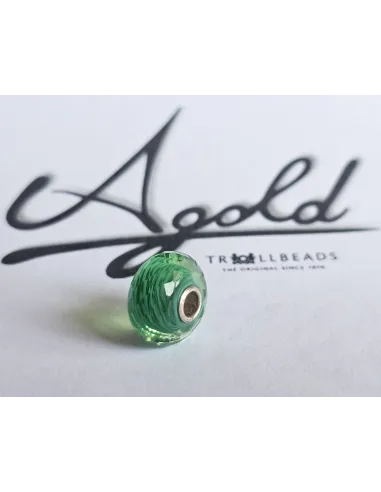 Trollbeads Unico Sfaccettato Rigato Verde | Agold