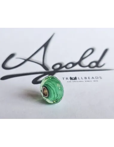 Trollbeads Unico Sfaccettato Rigato Verde | Agold