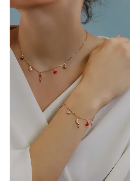 Comete Bracciale in Argento Cornetto