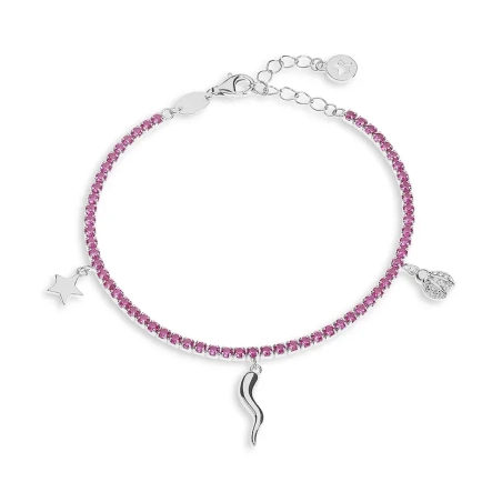 Comete Bracciale Tennis in Argento Cornetto | Agold